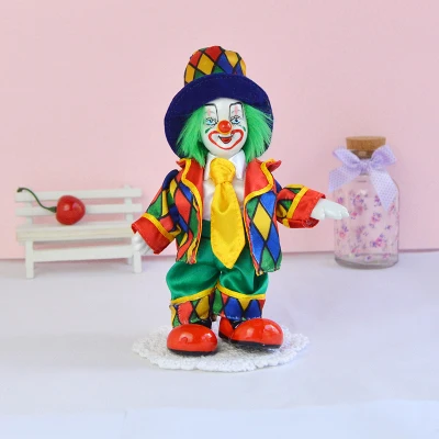 B Фарфоровая ins стильная милая кукла-клоун подарок на день рождения цирк керамические украшения творческие украшения для дома игрушка украшение стола - Цвет: B