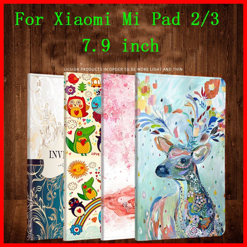 

Роскошный флип-чехол из искусственной кожи для планшета Xiaomi Mi Pad 2 3 Mipad2 защитный чехол 7,9 дюймов Coque Mipad3 Mipad 2 3 PC Smart Fundas