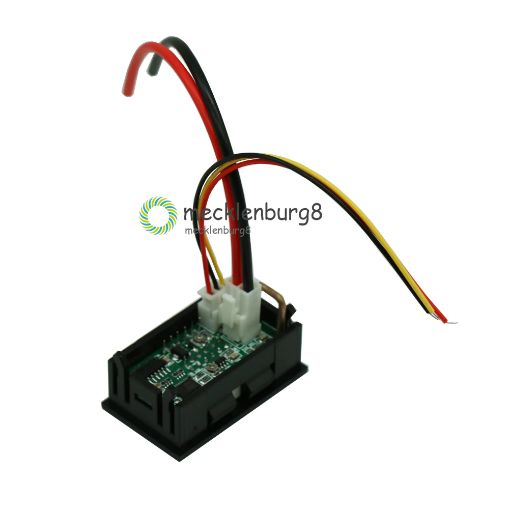 

Цифровой вольтметр, амперметр, 0,28 дюйма, красный, синий, светодиодный, двойной дисплей, 4 бит, 5 проводов, постоянный ток 200 в 10 А