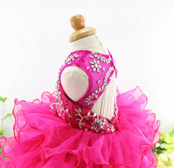 Красное милое платье с цветочным узором для девочек на свадьбу кружевное из тюля