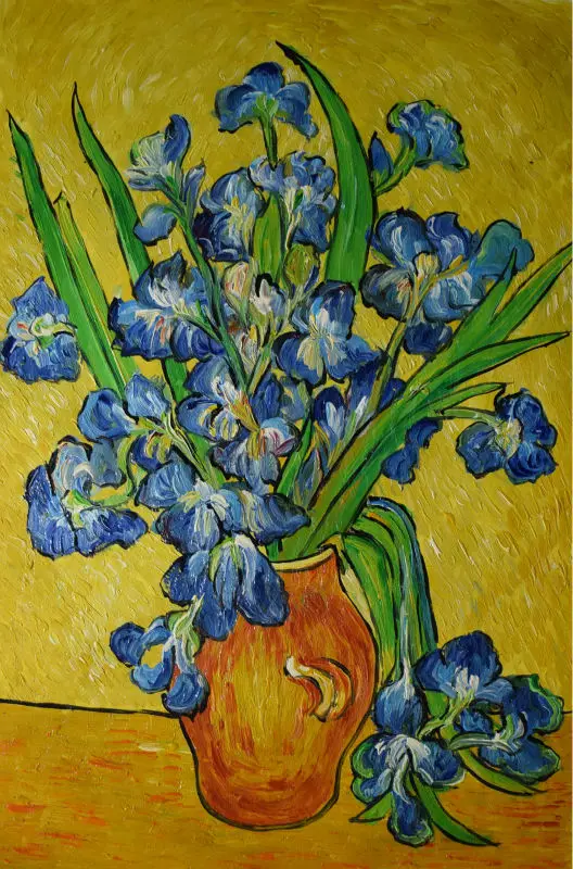 

HandPainted Abstract Oil Painting On Canvas Van Gogh Irises Flower Canvas Painting Wall Art Picture Painting For Living Room