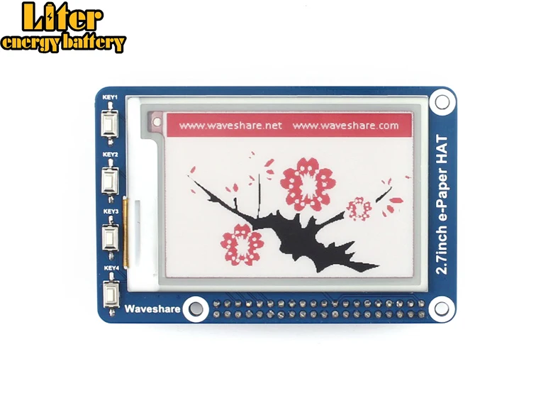 Waveshare 264x176 2 7 ɾ-paper/E-Ink display HAT для Raspberry Pi 2B/3B/Zero W три цвета: красный черный белый SPI