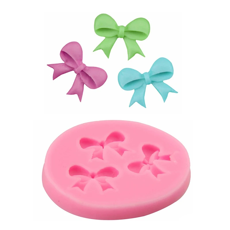 1 шт./партия 3 банта силиконовый Фондант для форм кекса бант форма шоколада