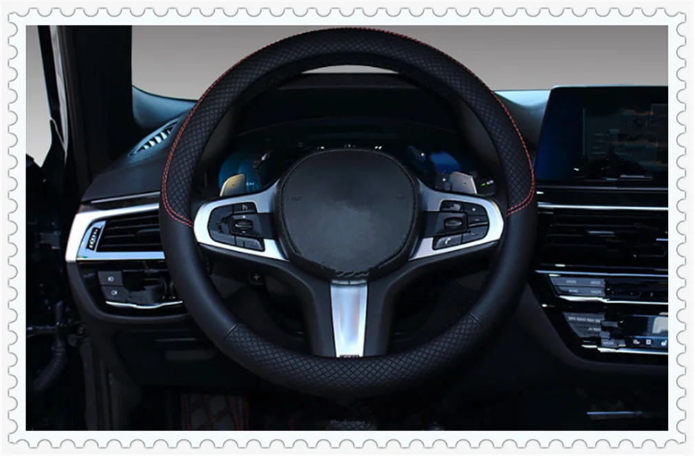 Расширенный чехол рулевого колеса автомобиля PU кожа M код автомобильные