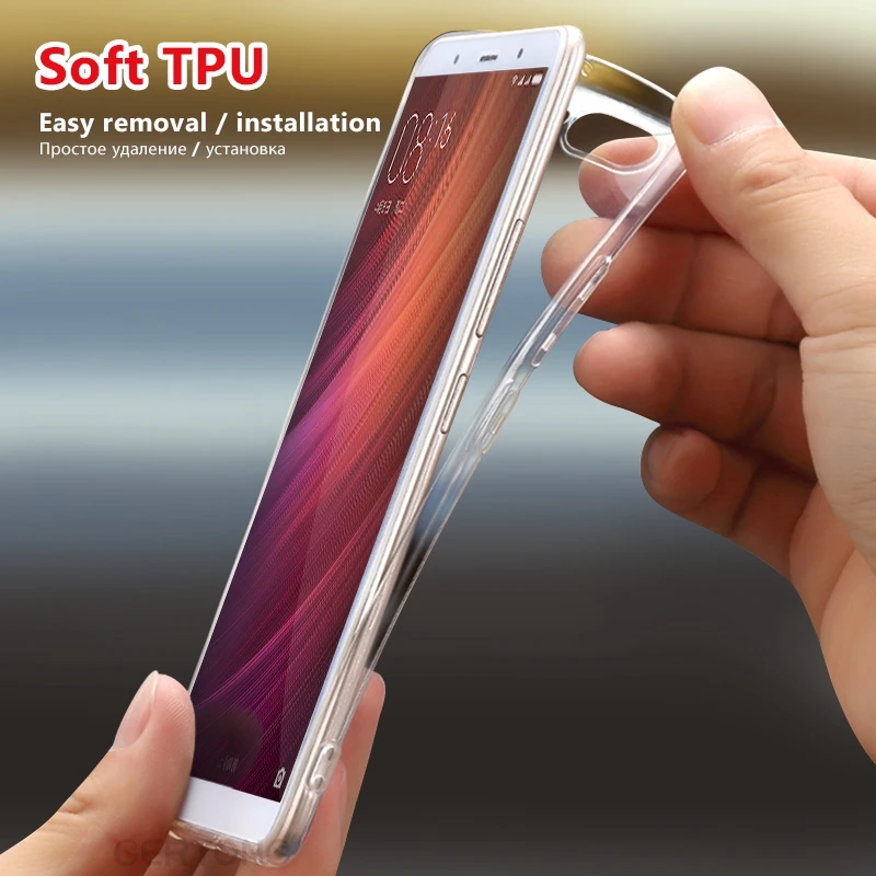 Clear Case for Xiaomi Mi A1 Redmi Note 5A Prime Y1 Lite 4A 4X 4 Pro 3 2 5X 6 5S Plus 5 4C Mi5C Mi4S Mi3 Mix Max Soft |