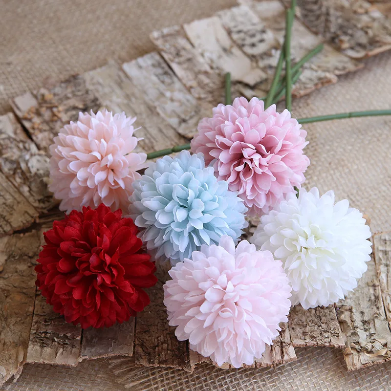 Высококачественная имитация 14 см головки хризантем Dahlia DIY украшения для дома рукодельные поделки 10 \ партия