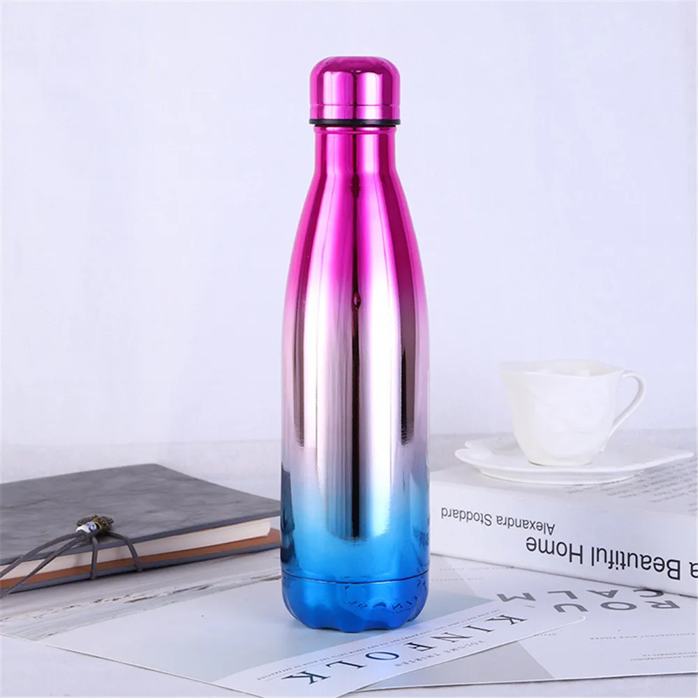 Градиентная BPA бесплатная бутылка для воды герметичный велосипедный термос с