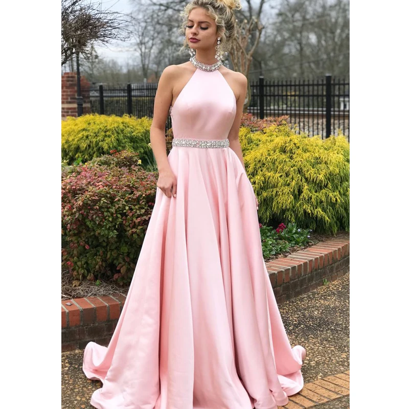 Длинное платье на бретельках с кристаллами вечернее для вечеринки свадебное