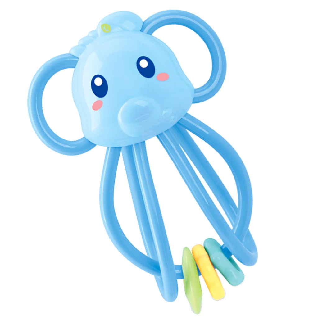 Детский Прорезыватель кольцо колокольчик погремушка Монтессори и захватывающая