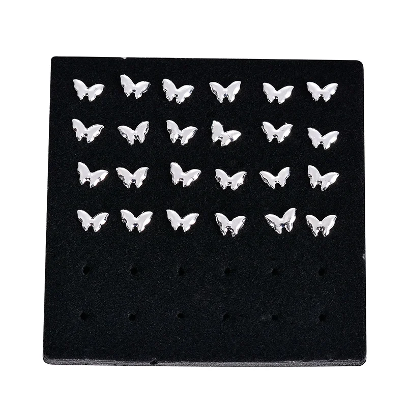 24 шт. женские серьги-гвоздики в форме бабочки | Украшения и аксессуары