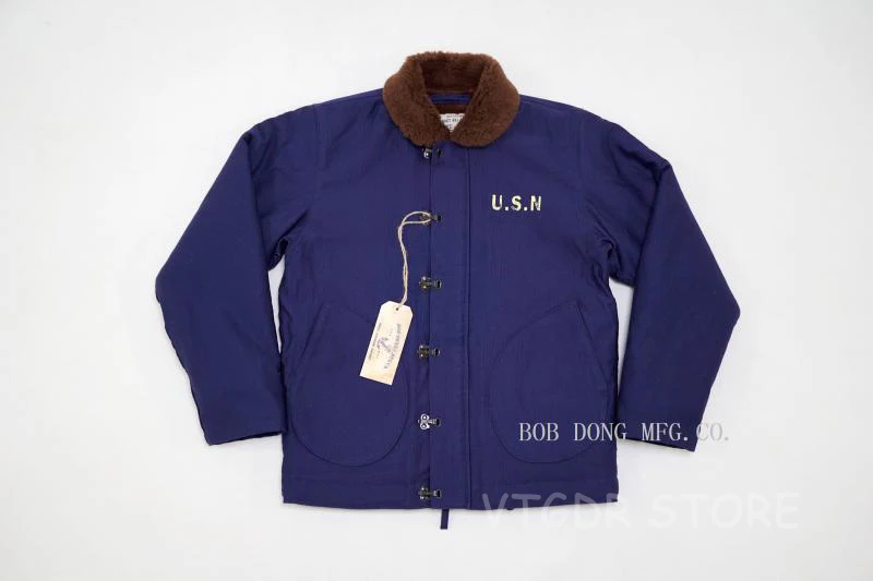 BOB DONG USN N-1D куртка 30s Военная Униформа зимняя мужская шерстяная подкладка пальто