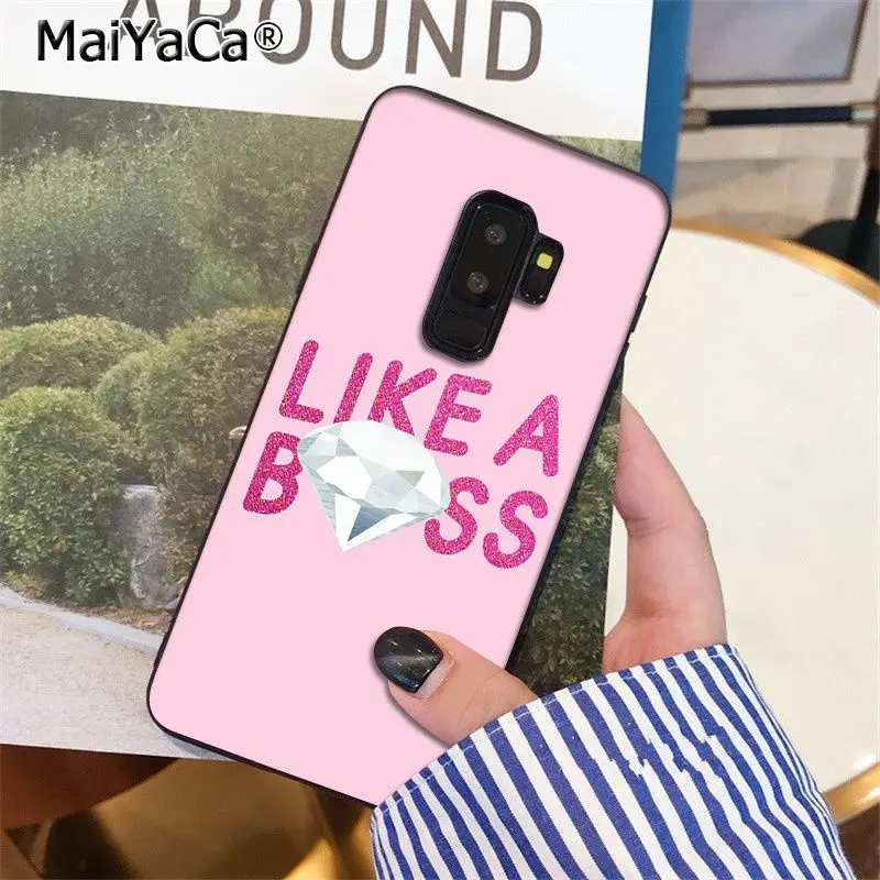 Мягкий чехол для телефона MaiYaCa Girl Boss Like A Boss из ТПУ для samsung S9 S9 plus S5 S6 S6edge S6plus S7 S7edge S8 S8plus