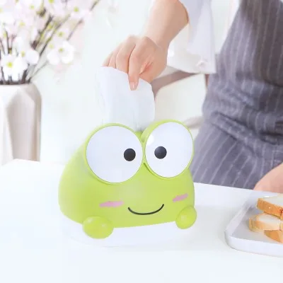 Мультяшная креативная коробка для салфеток BF040 в виде лягушки красивая домашняя