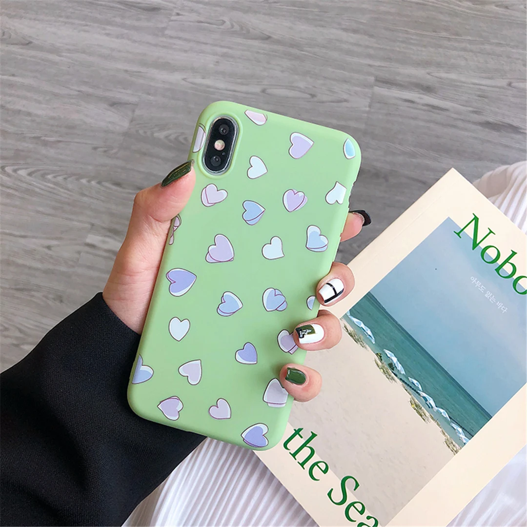 Ottwn Мягкий силиконовый чехол s для iPhone X, XR, XS, Max, 5, 5S, SE, мультяшный рисунок маргаритки, любовь, сердце, чехол для телефона, для iPhone 6, 6s, 7, 8 Plus - Цвет: T5