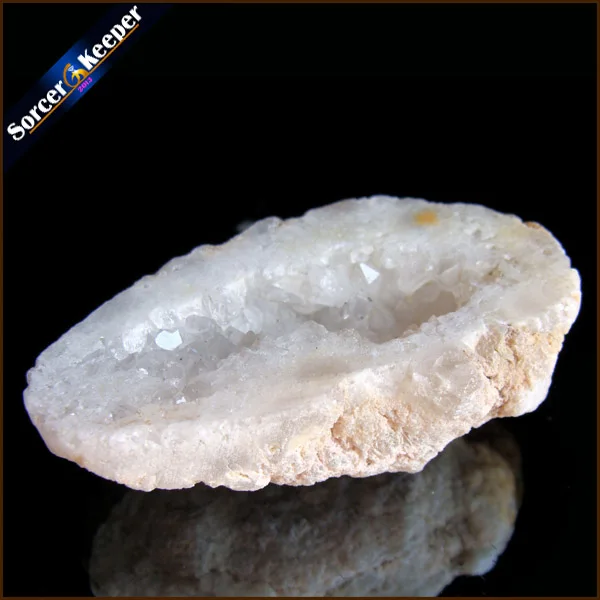 Природный камень форма яйца сырой геодезический кварц кристалл кластер Druzy Drusy