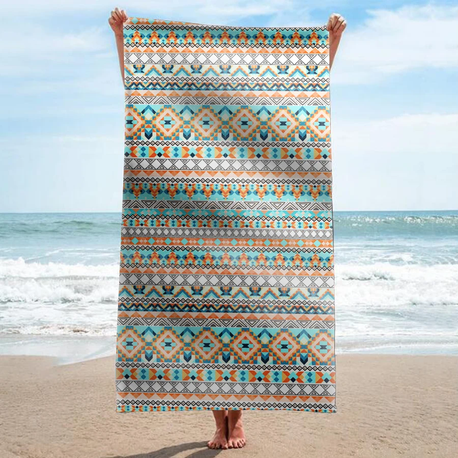 GNORRIS на заказ без песка микрофибра Геометрия прямоугольник пляжное полотенце