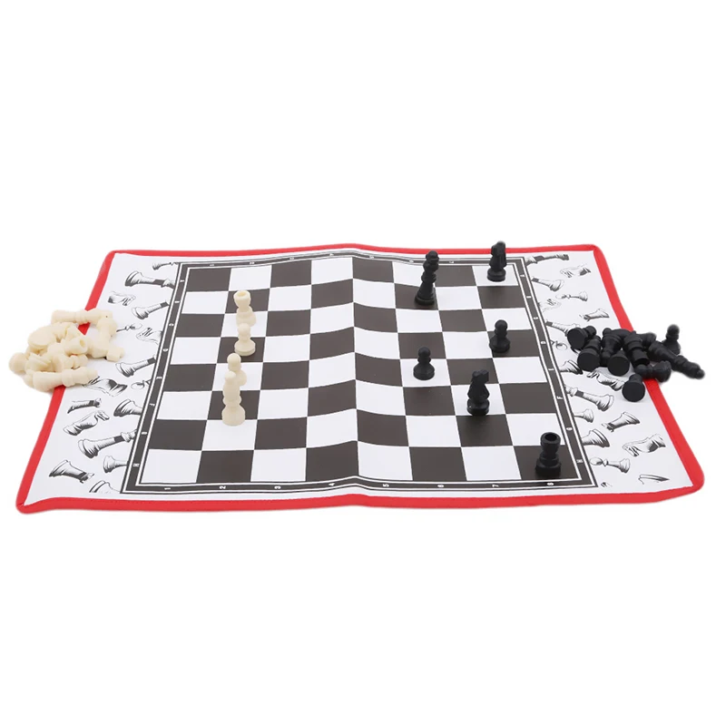 Детские пазлы игрушка черно-белая Нетканая ткань можно сложить Chesses с шахматной