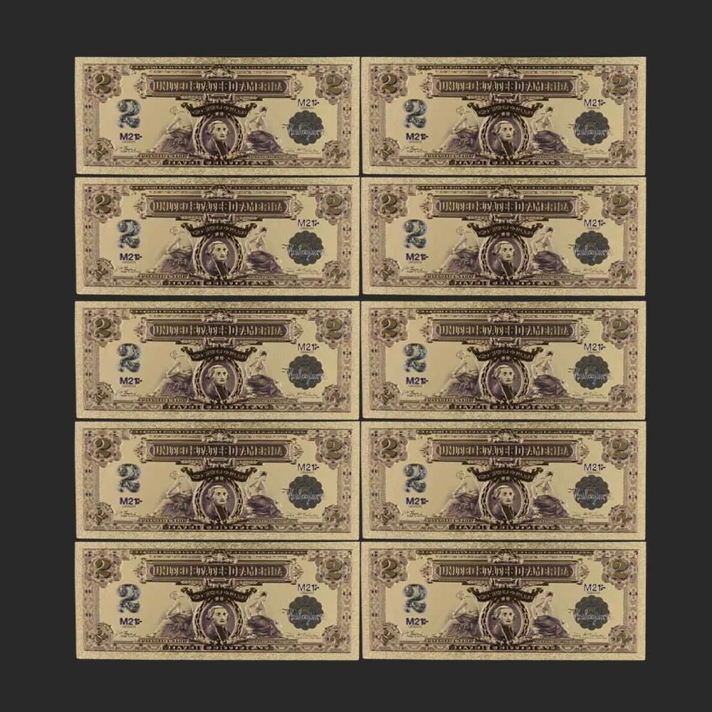 style 2 1896 год Красочные банкноты США 1 доллар банкноты 24 K позолоченные поддельные деньги для подарков - Цвет: style 2