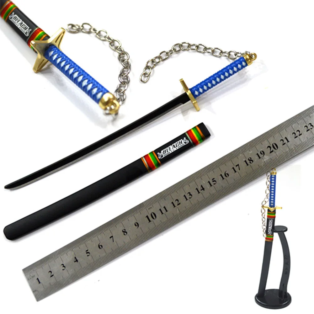 Hitsugaya Toushirou ELBCOS Bleach Ichigo Renji Aizen Ichimaru Gin Hitsugaya Ulquiorra Byakuya Rukia 22 см/8,7 ''Меч Модель игрушки настольные украшения - Цвет: Hitsugaya Toushirou