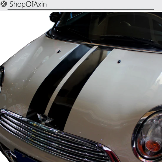 Декоративный стикер на автомобильный капюшон в параллельном стиле для Mini Cooper