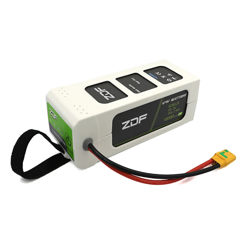 Плюс ZDF 16000mAh 6S 22,2 V 6S1P 25C FPV умный Lipo аккумулятор с BMS для радиоуправляемого дрона