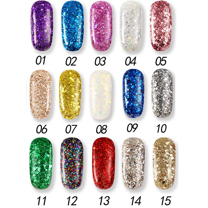 Бриллиантовый Блестящий УФ-Гель-лак Shimmer Top основа Гель-лак праймер маникюр Гель-лак для ногтей