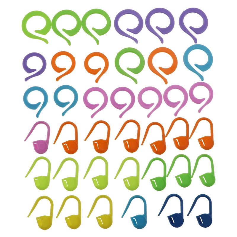 Цветные пластиковые маркеры для стежков держатели колец клипсы вязания крючком