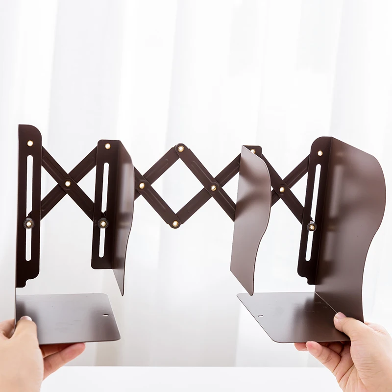 

1 Pcs The Freedom To Adjust Bookshelf Large Metal Bookend Desk Holder Stand For Books Organizer Stationery