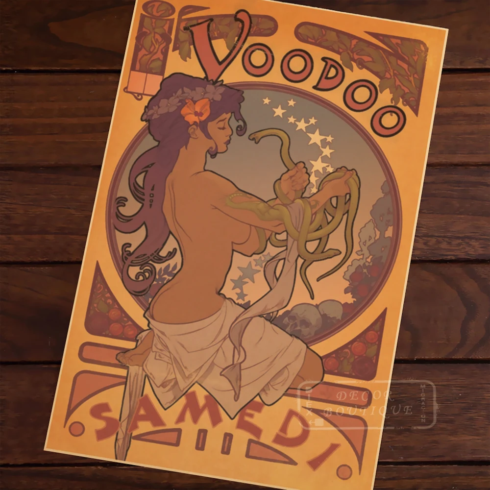Рисунок на холсте Король Вуду Мари|paper poster|posters postersposter vintage |