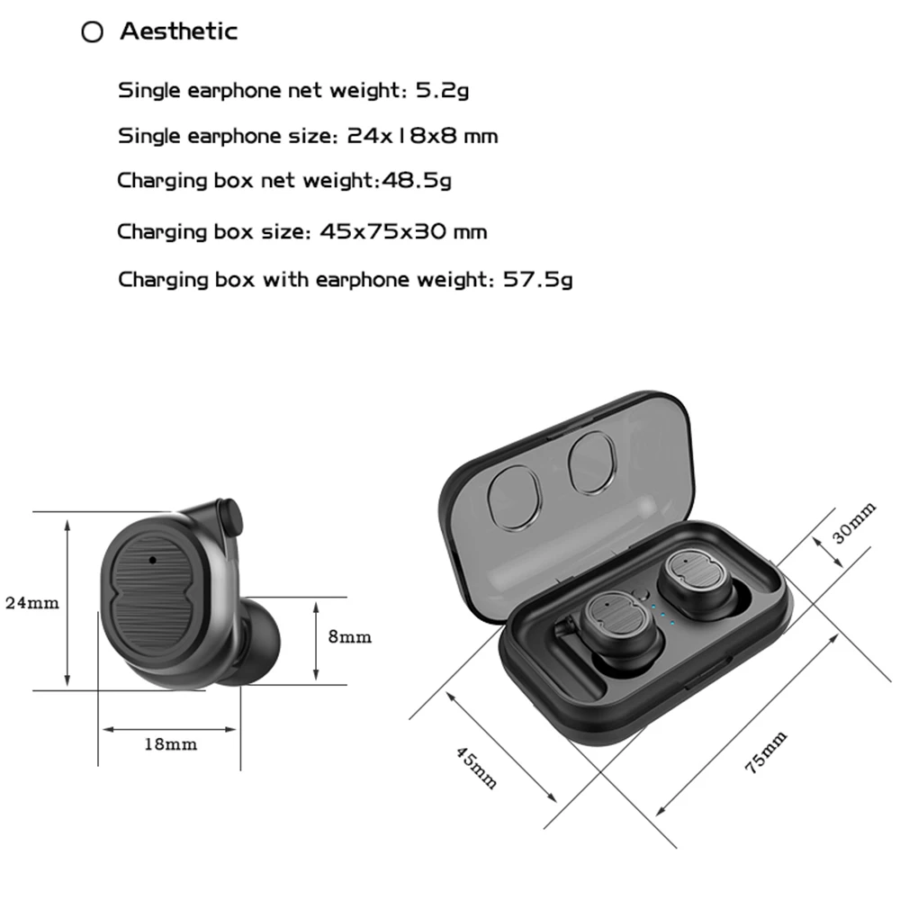 Беспроводные наушники FDBRO TWS 5 0 Bluetooth-наушники спортивные наушники-вкладыши