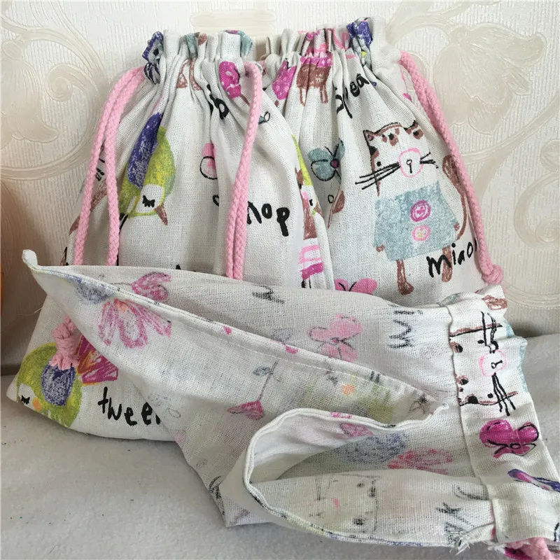1 шт. многоцелевой органайзер для хранения из хлопка и льна|animal drawings|animal gift baganimal bag