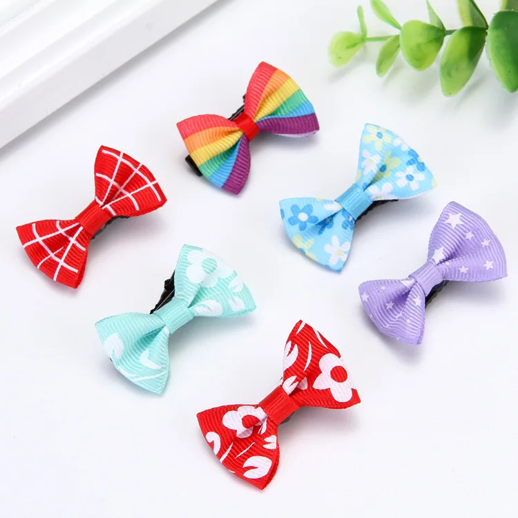 1 шт. Красочные заколки для волос с бантом Детские аксессуары милые головные