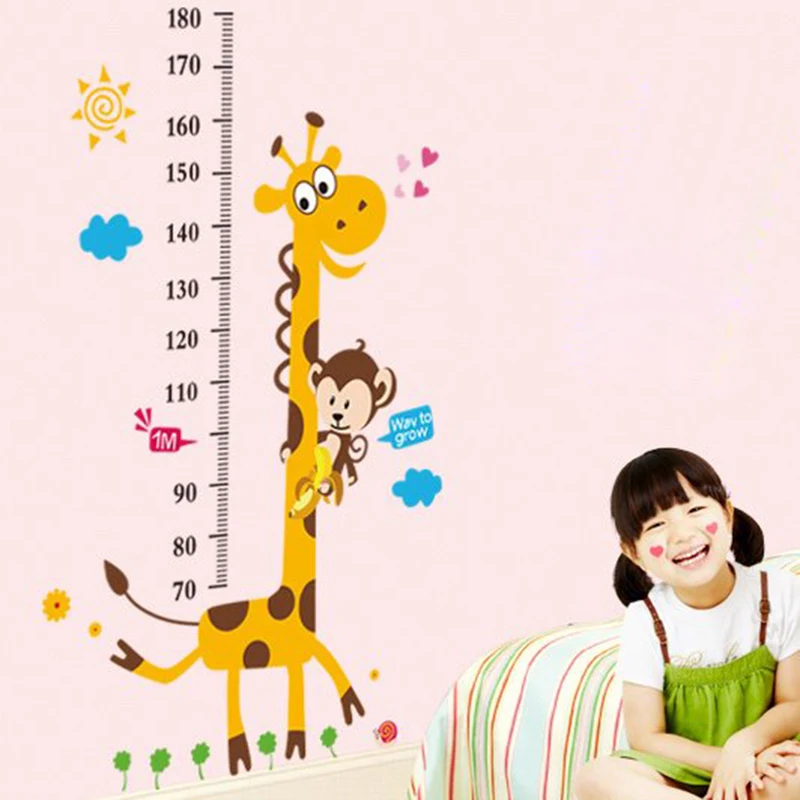 CTREE Детская Наклейка для измерения высоты &quotрост&quot Жираф украшение гостиной
