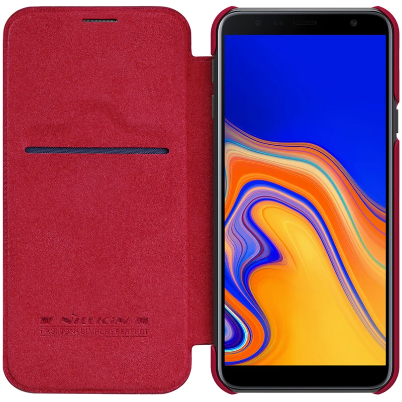 Для Samsung Galaxy J4 J6 Plus чехол Prime Роскошный деловой флип-чехол из искусственной кожи
