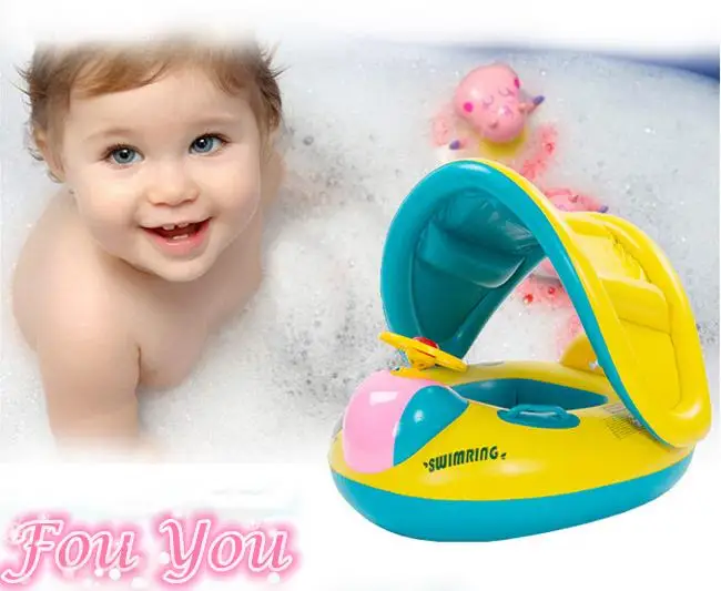 New Arrival Inflatable Toddler Baby Swim Ring Float Seat Swimming Pool with Canopy Free Shipping | Спорт и развлечения