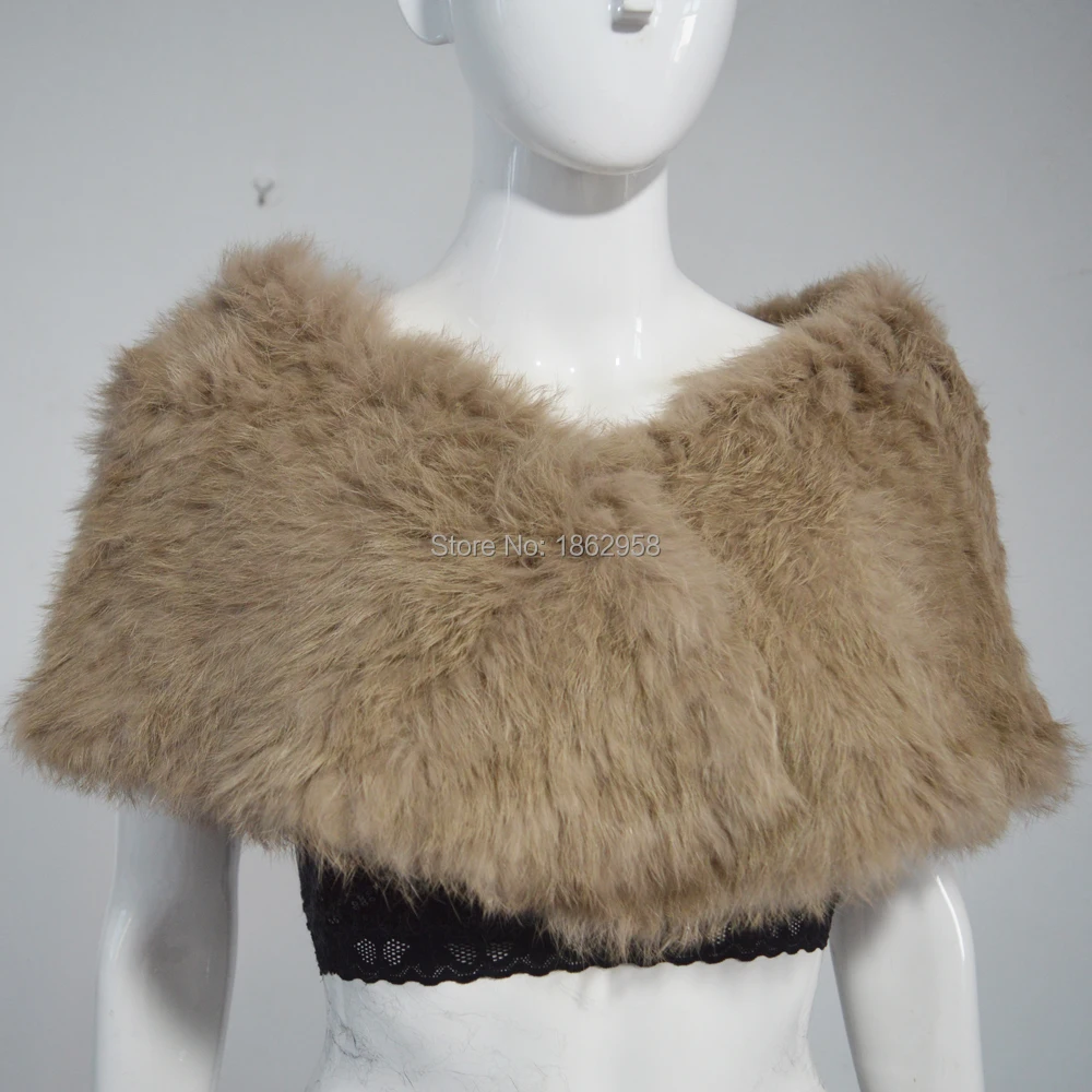 Женские пушистые накидки из натурального меха цвета хаки новинка SJ601 бесплатная