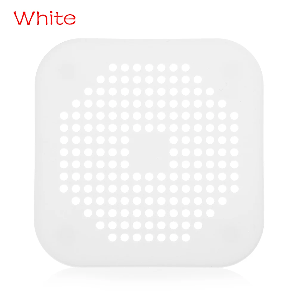 white 1 шт. фильтр для душа, резиновая пробка для подвески, круглая силиконовая насадка для волос, раковина, крышка для дренажа, кухня, ванная комната, инструменты для дезодорантов - Color: white