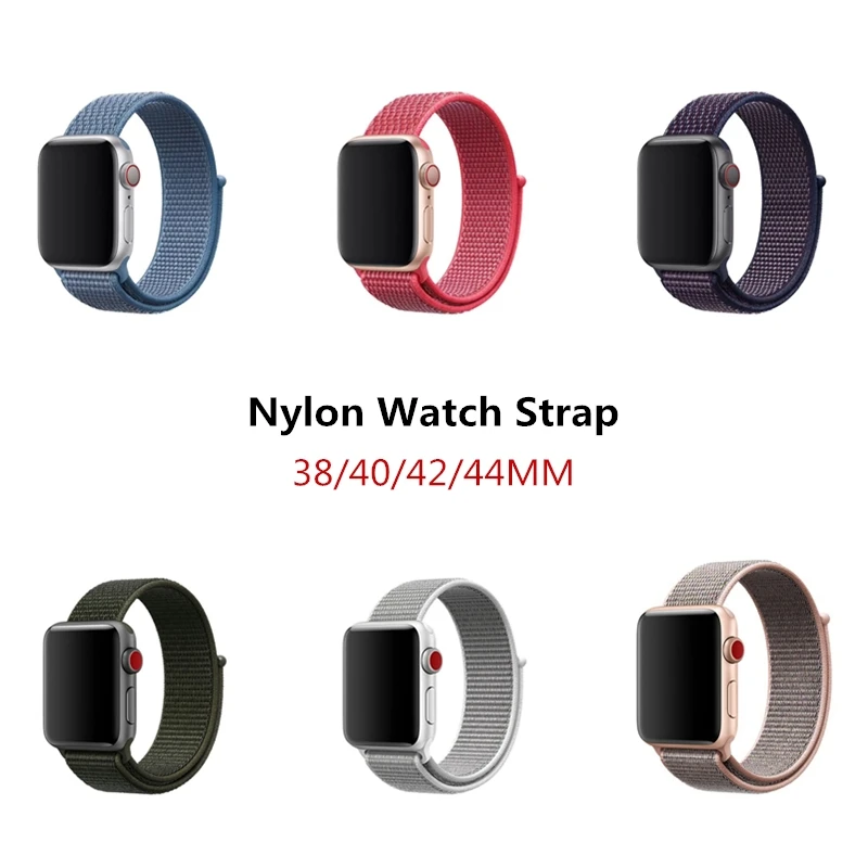 44 мм 40 42 38 Ремешки для наручных часов Apple Watch Series 3 2 1 тканый нейлоновый ремешок iWatch 4