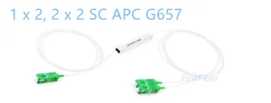 1x2 SC APC splitter PLC POS пассивный оптический разветвитель, волоконный мини-разветвитель, 900um, SCAPC 1,5 m