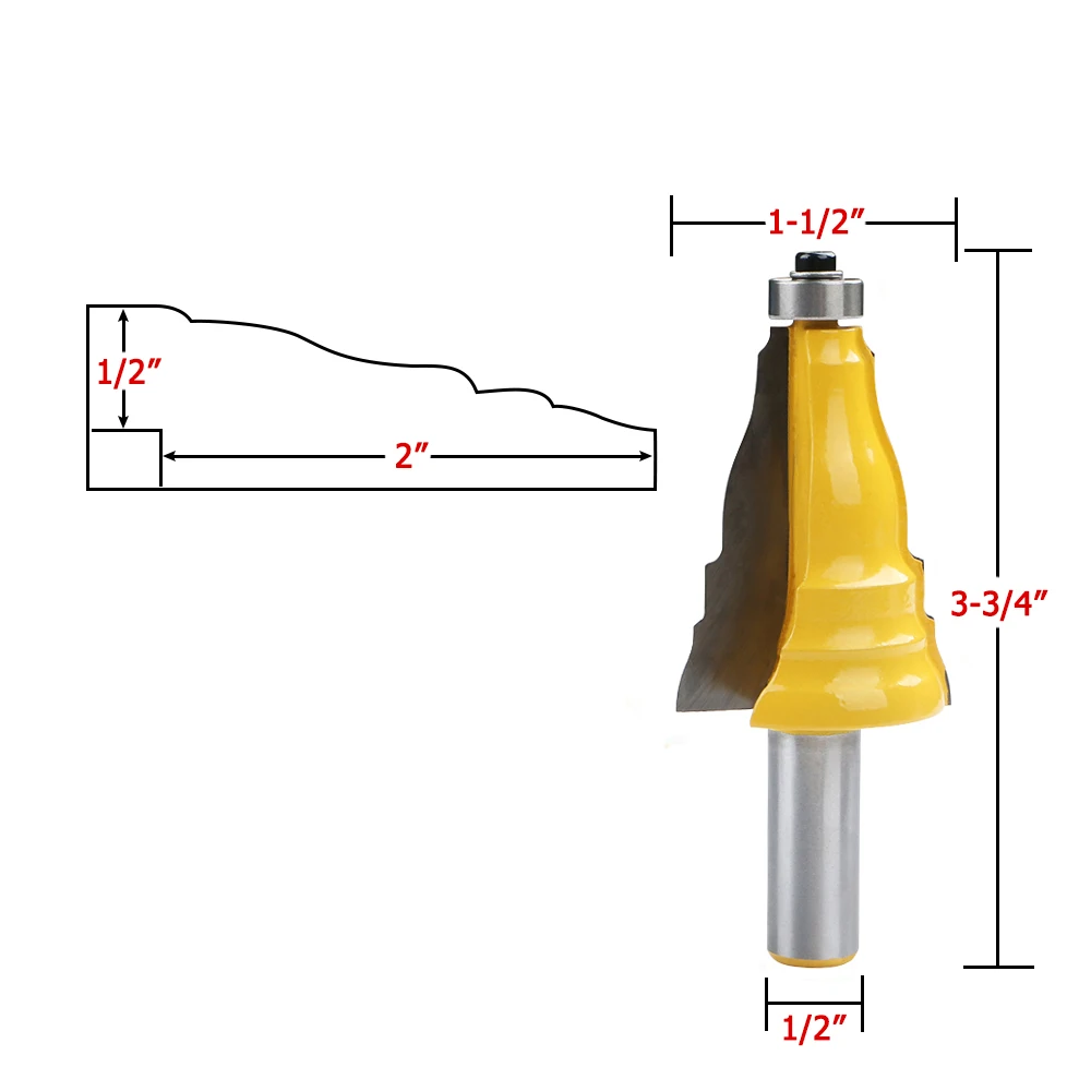1/2 Shank Tongue Groove Rod Language Router Bit Carving Woodwork Cutter Sculpting Tools Molding Wood Cutting Tool | Инструменты