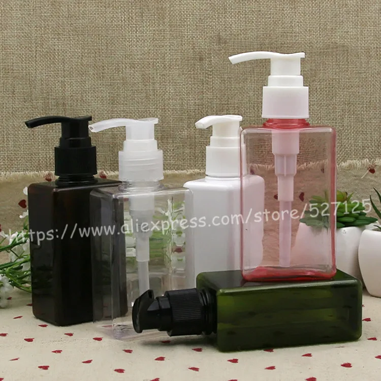 150 мл Красивая Цвета Квадратная бутылка PET с прозрачными/белые/черные сандалии на