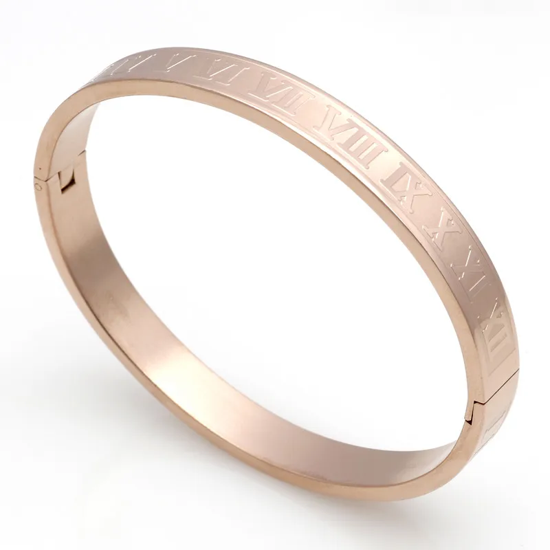 Браслет манжета из нержавеющей стали с римскими цифрами|cuff bangle|bangle braceletcuff bangle