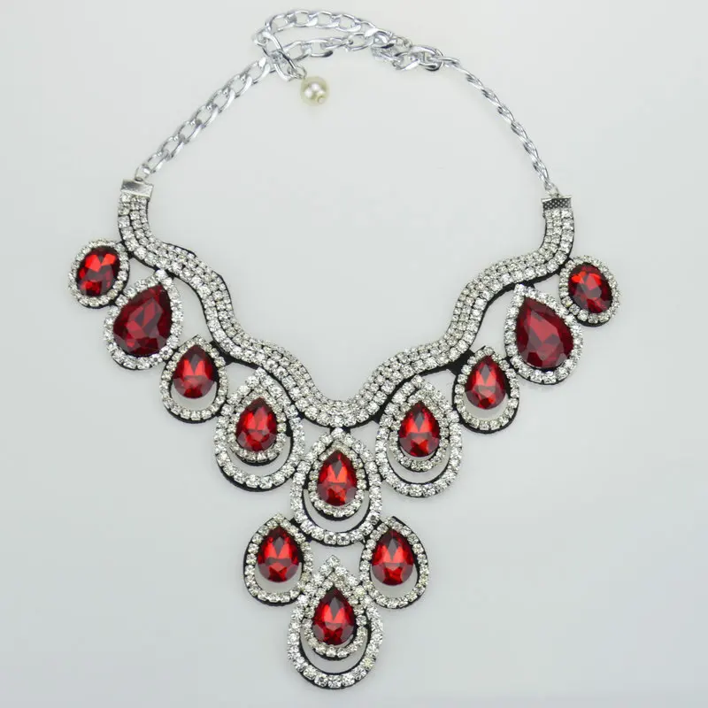 Модное дизайнерское Элегантное ожерелье чокер ручной работы с кристаллами в