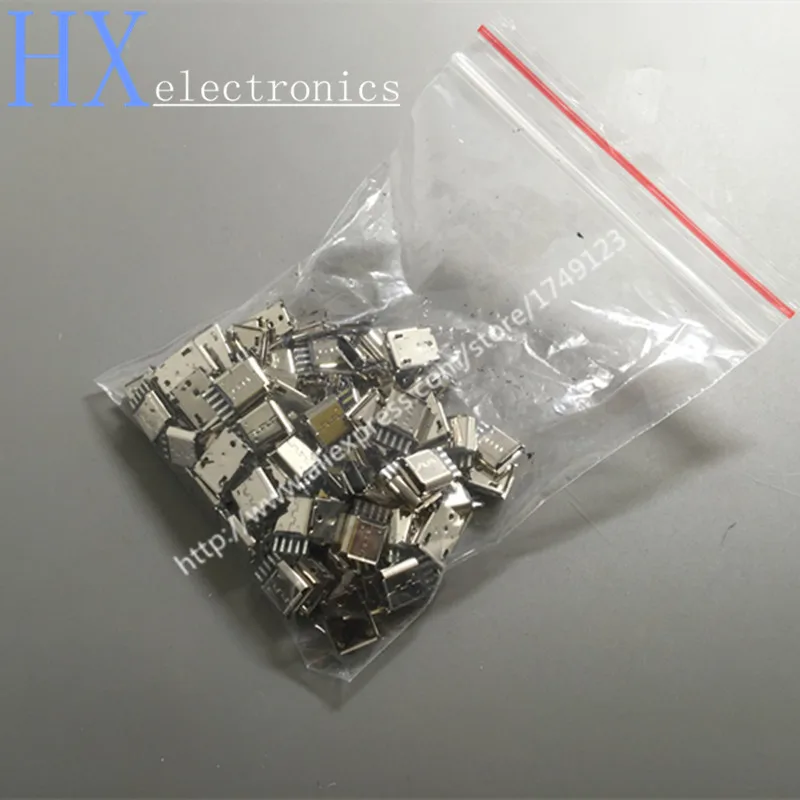 Горячая Распродажа 100 шт./лот провод Женский MICRO USB 5P разъем припой Mike V8 Концевая