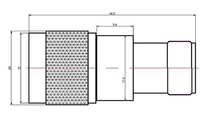 10dB 20dB 40dB DC-13GHz SMA/N разъем коаксиальный Фиксированный аттенюатор 5 Вт 50 Ом