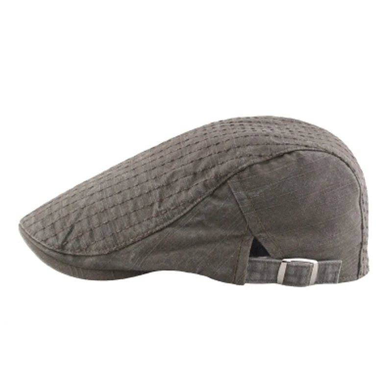 PCFDDR Spring and Summer 2019 New Middle-aged and Old-aged Duck Tongue Cap Wash Suture Stripe Thin Pure Beret.