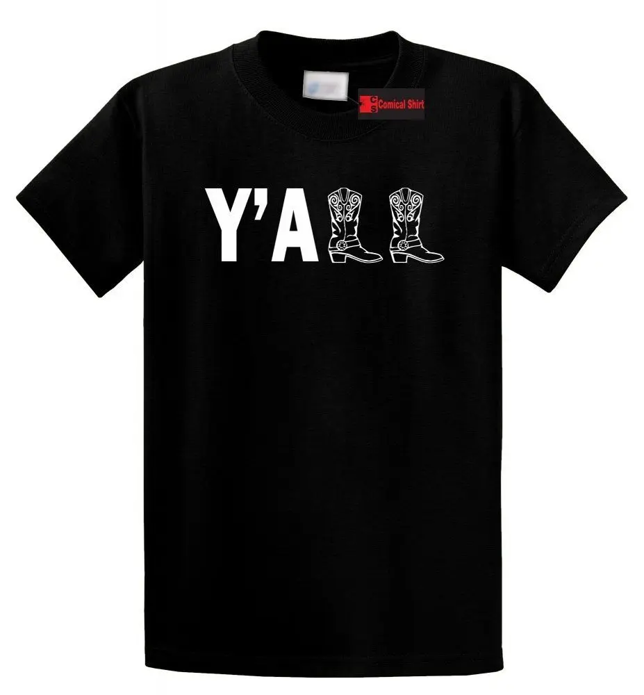 Yall футболка Милая ковбойская в стиле кантри и вестерн с красной горловиной