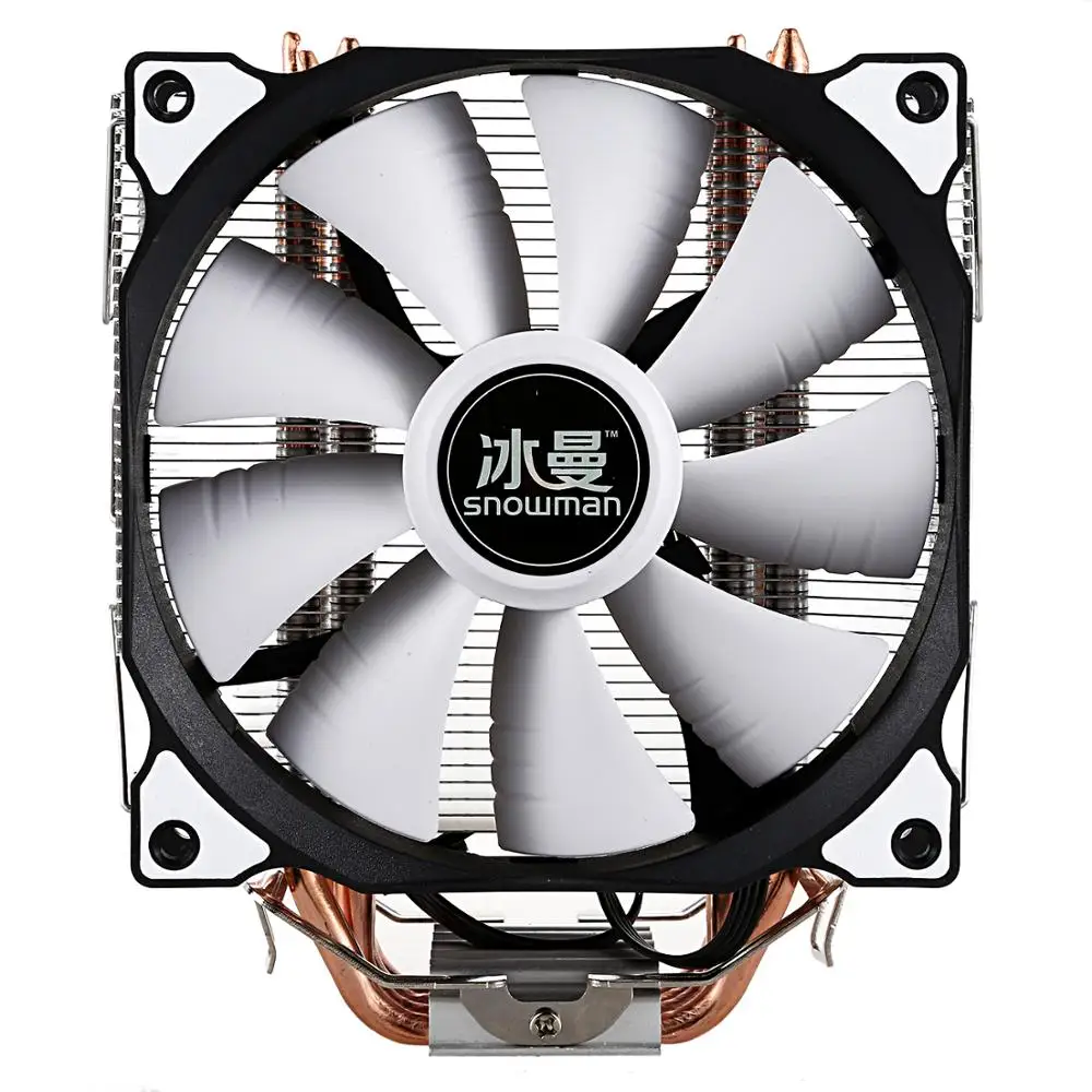 

SNOWMAN 4PIN CPU cooler 6 heatpipe Double fans cooling fan LGA775 1151 115x 1366 support Intel AMD