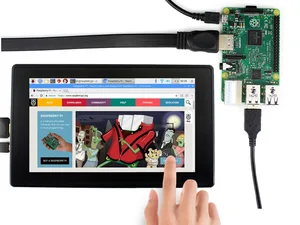 Сенсорный ЖК-экран Waveshare, экран 7 дюймов HDMI LCD (H), емкостный сенсорный экран с крышкой из закаленного стекла 1024x600 IPS, поддержка мини-ПК, работает как монитор