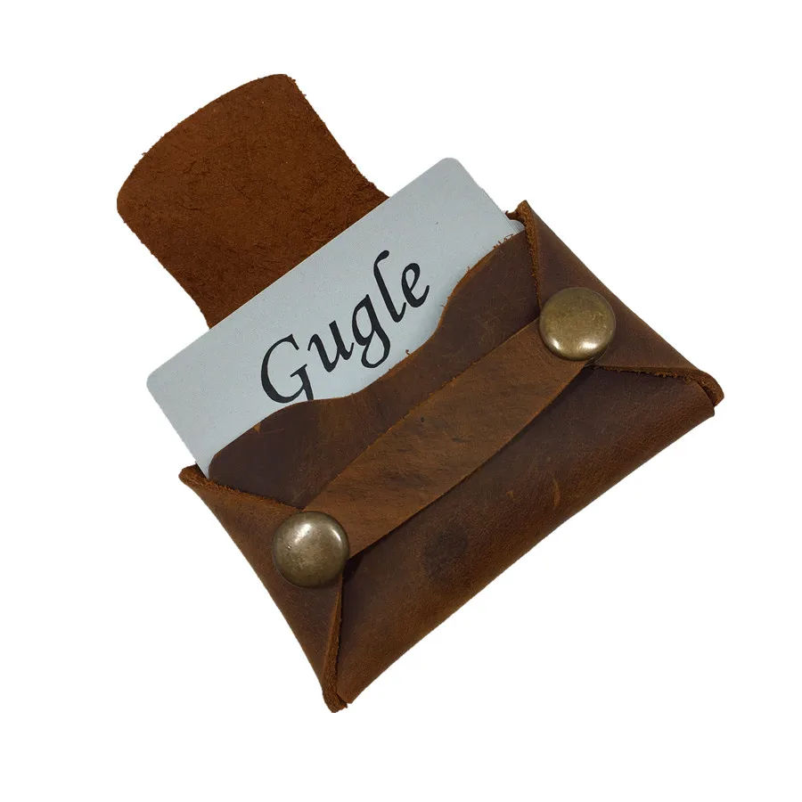 Маленький держатель для кредитных карт кошелек путешествий 100% натуральная кожа